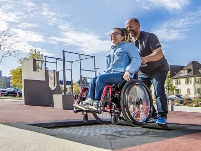 accessible trampoline