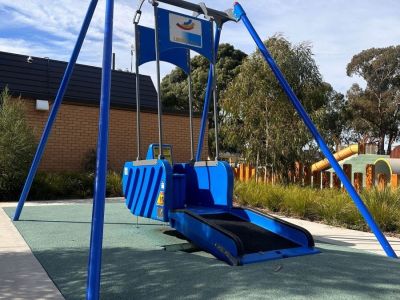 Accessible swing or wheelchair swing